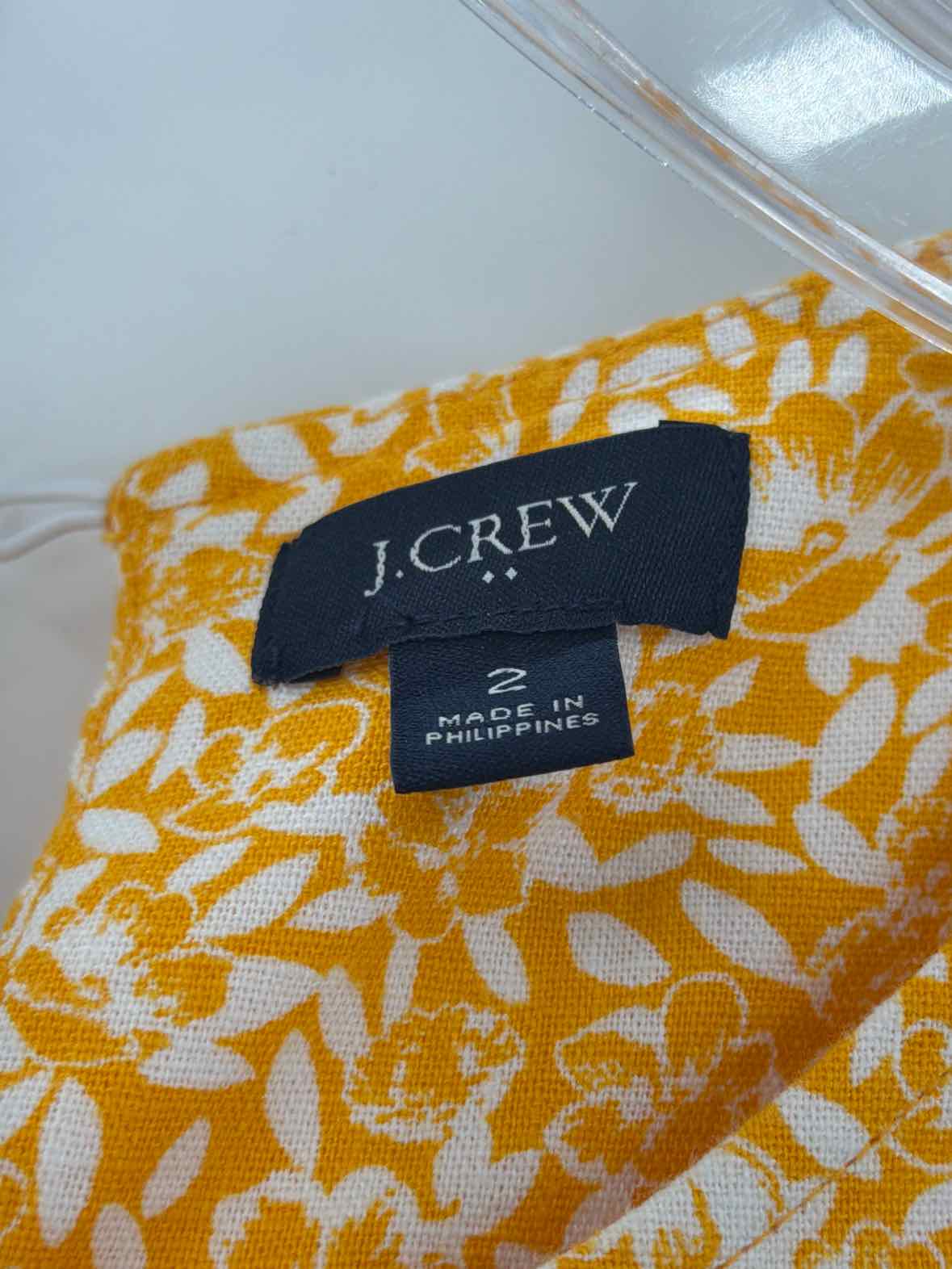 Pre-Owned J Crew Yellow Size 2 Short Sleeveless Dress | True Fashionistas.