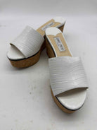 Pre-Owned Jimmy Choo White Size 9.5 Wedge Heels | True Fashionistas.