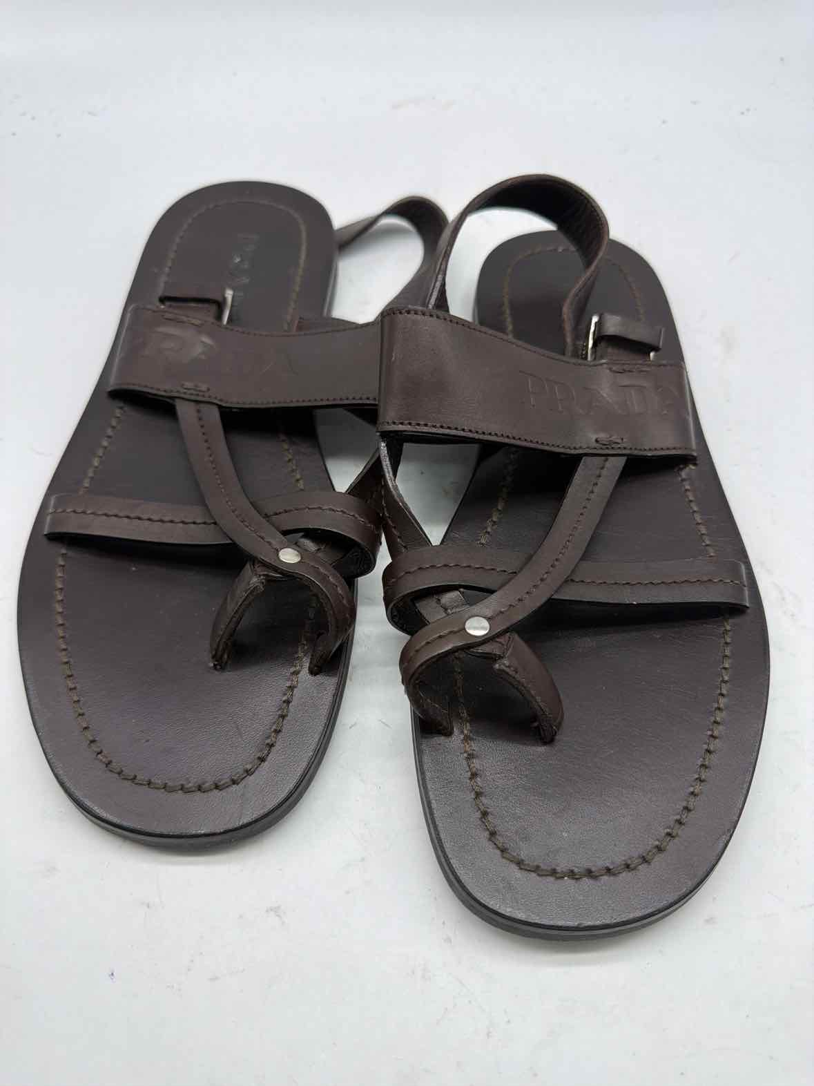 Pre-Owned Prada Brown 9 Men's Sandals | True Fashionistas.