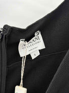 Pre-Owned Armani Collezioni Black Size 6 Knit Short Short Sleeve Dress | True Fashionistas.