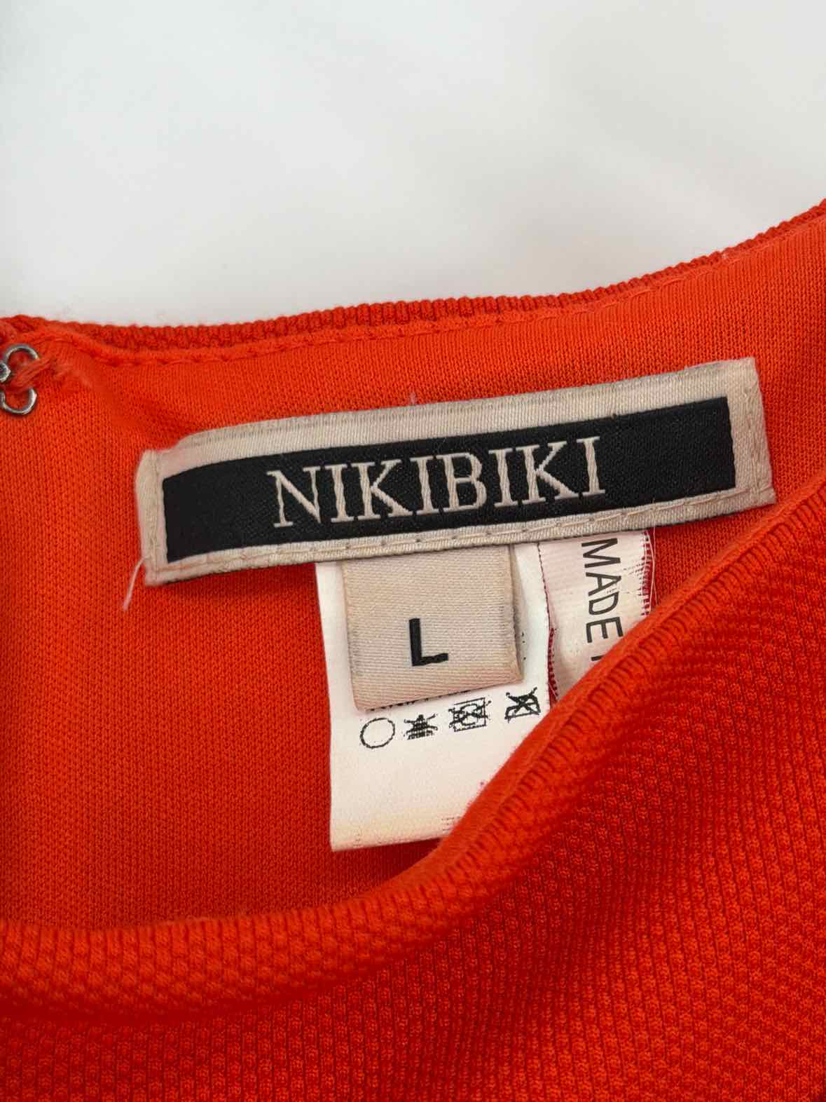 Pre-Owned Nikibiki Orange Size Large Short Sleeveless Dress | True Fashionistas.