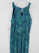Pre-Owned En Focus Blue Size 8 Long Sleeveless Dress | True Fashionistas.
