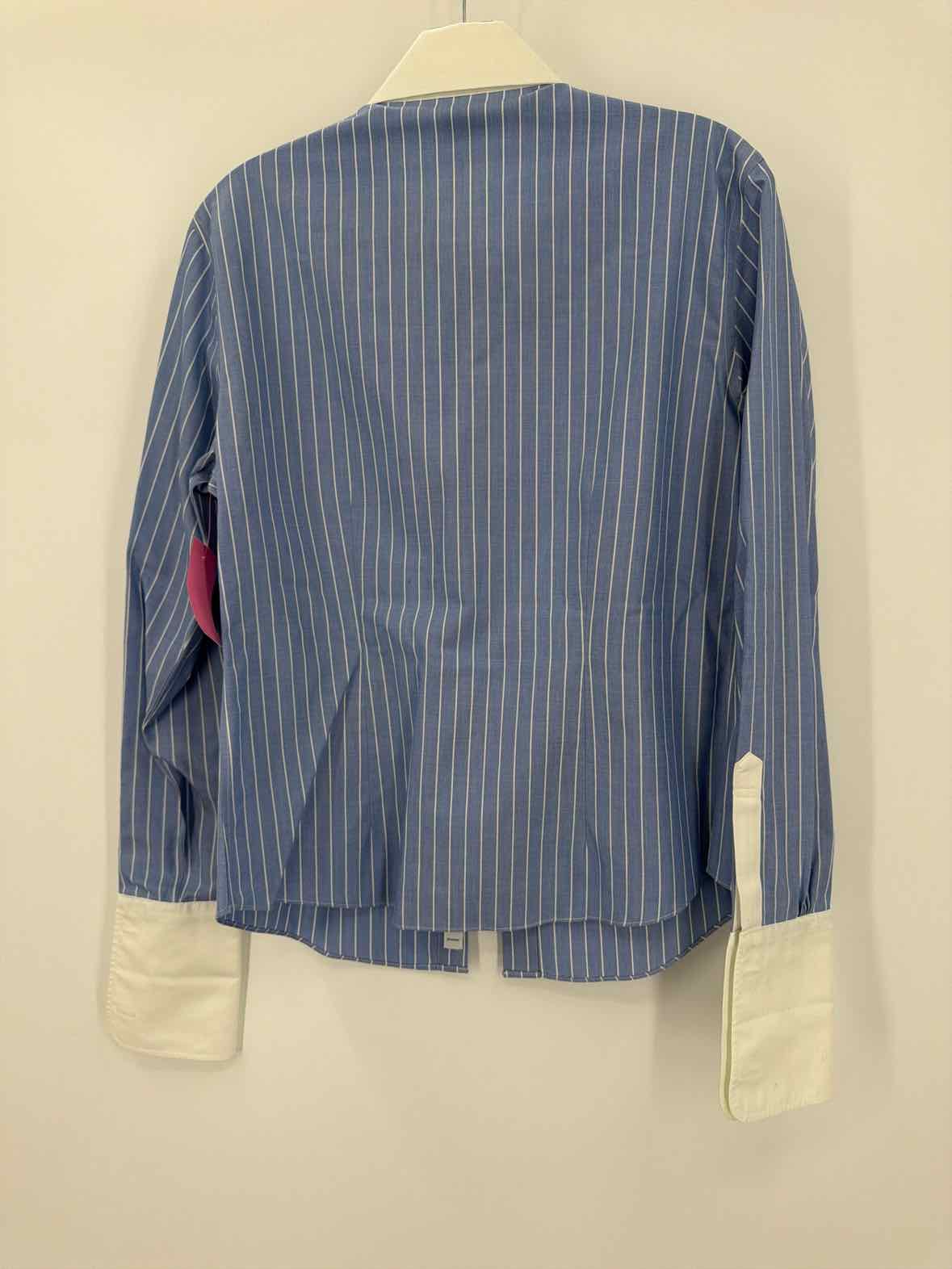 Pre-Owned Brooks Brothers Blue Size 6 Stripe Button Down | True Fashionistas.