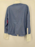 Pre-Owned Brooks Brothers Blue Size 6 Stripe Button Down | True Fashionistas.