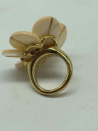 Kate Spade Gold and Pink Flower Size 7 Statement Ring | True Fashionistas.